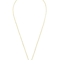Gold drop necklace with green teardrop onyx pendant and chain clasp