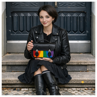 Leather Midi Satchel - Pride-1