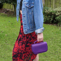 Aura Handmade Leather Bag - Purple-1