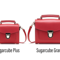 Handmade Leather Sugarcube Handbag - Red-2