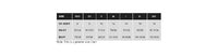 Women's half-zip fleece jumper size chart with UK sizes and garment measurements