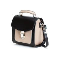 Handmade Leather Sugarcube Handbag - Cafe Noir-4