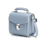 Handmade Leather Sugarcube Handbag - Lilac Grey-3