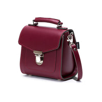 Handmade Leather Sugarcube Handbag - Oxblood-3