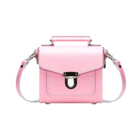 Handmade Leather Sugarcube Handbag - Pastel Pink-0