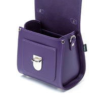 Handmade Leather Sugarcube Handbag - Purple-4