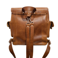 Men's Leather Tannery Backpack - Tan-3
