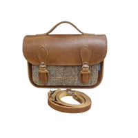 Midi Tannery & Tweed Satchel - Tan-4
