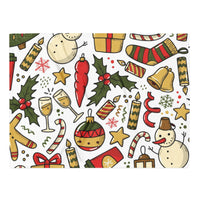 White Snowman Fluffy Christmas Blanket