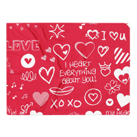 Red Hearts Valentine's Day Blanket