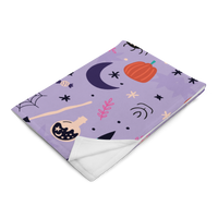 Purple Holiday Icon Fall Blanket Throw