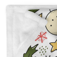 White Snowman Fluffy Christmas Blanket