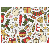 White Snowman Fluffy Christmas Blanket