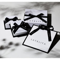 Jewelry gift boxes with black ribbon bows