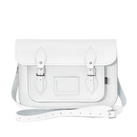 Handmade Leather Satchel - White-2