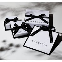 LATELITA gift boxes with black ribbon