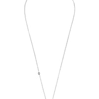 Silver Aries zodiac pendant necklace with long chain and small star-charm pendant