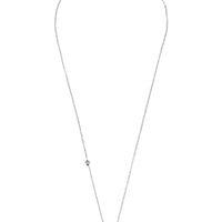 Silver zodiac pendant necklace with Roman numeral II charm on long chain