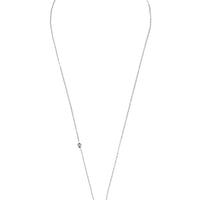Silver chain necklace with small crystal Virgo pendant charm