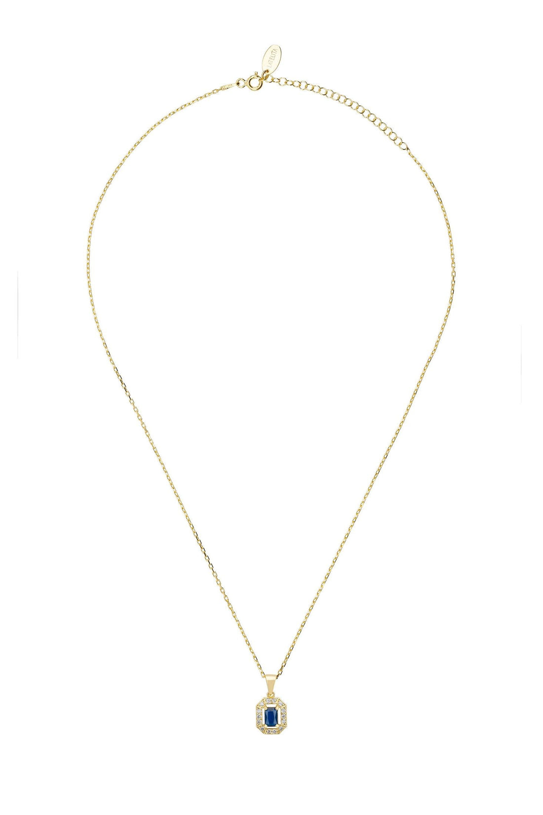 Whistledown Gemstone Pendant Necklace Sapphire Gold-2