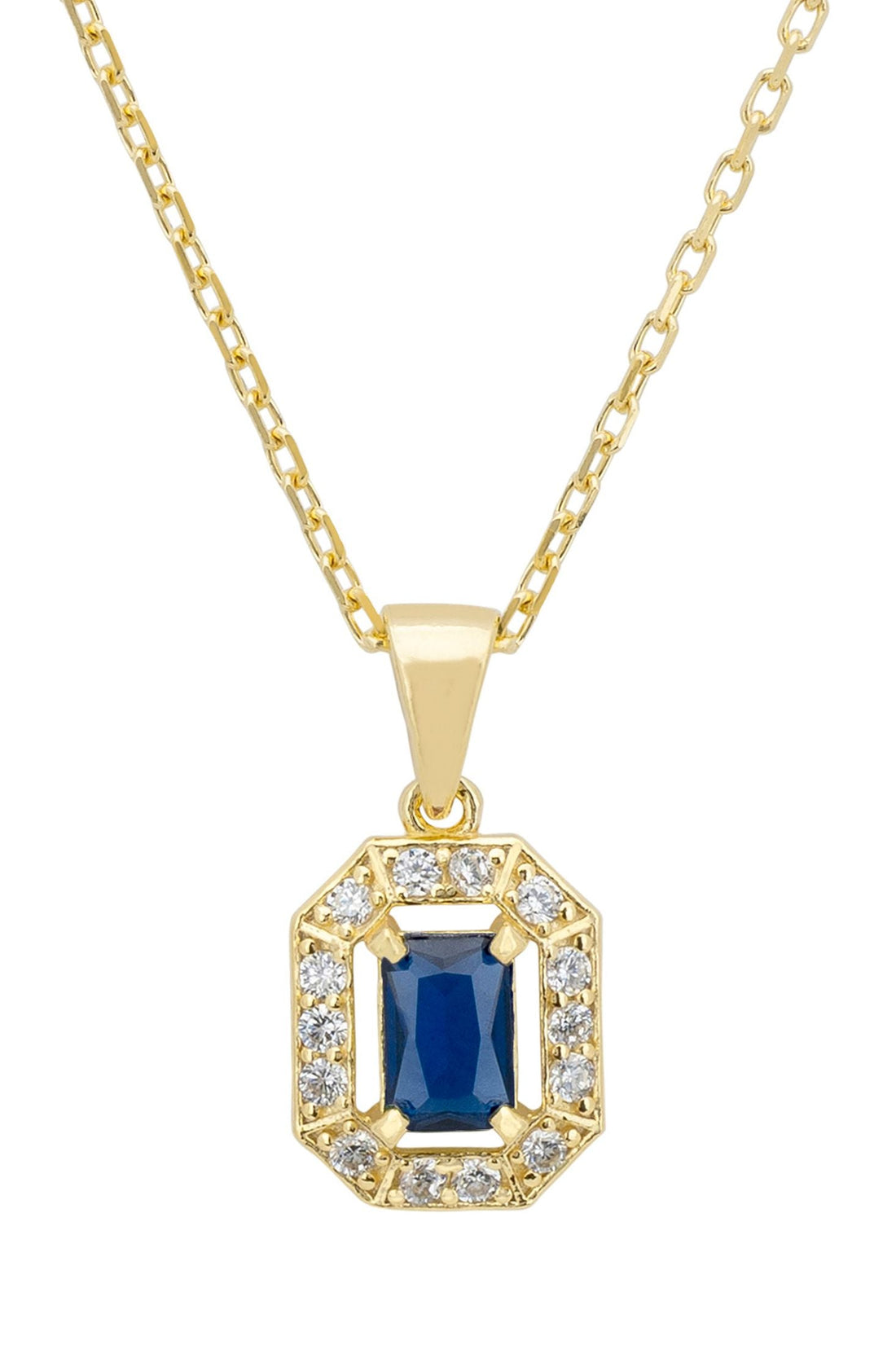 Whistledown Gemstone Pendant Necklace Sapphire Gold-0