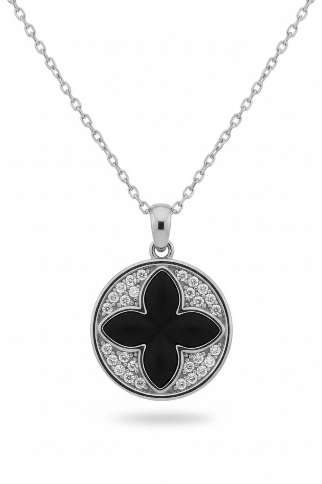 Florentine Clover Necklace Silver-0