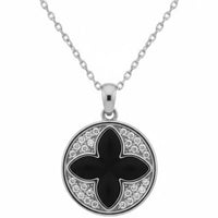 Florentine Clover Necklace Silver-0
