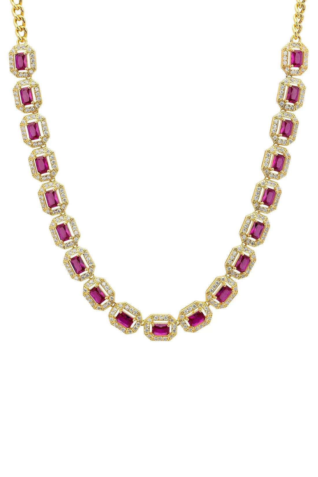 Whistledown Ruby Gemstone Necklace Gold-0