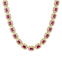 Whistledown Ruby Gemstone Necklace Gold-0
