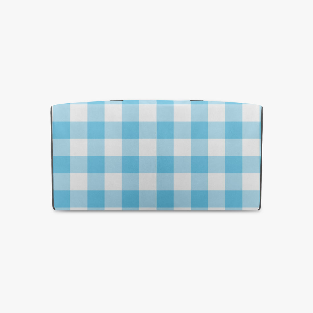 Blue Gingham Duffle Bag Light Blue Canvas