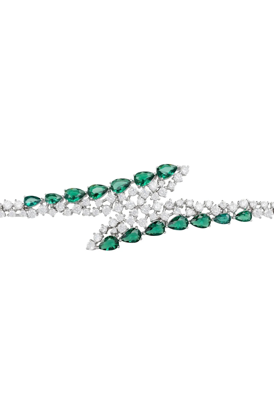 Baroness Tennis Bracelet Emerald Silver-2