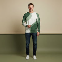 Green Sweater Women | Aesthetic Sage Patterned Unisex Pullover