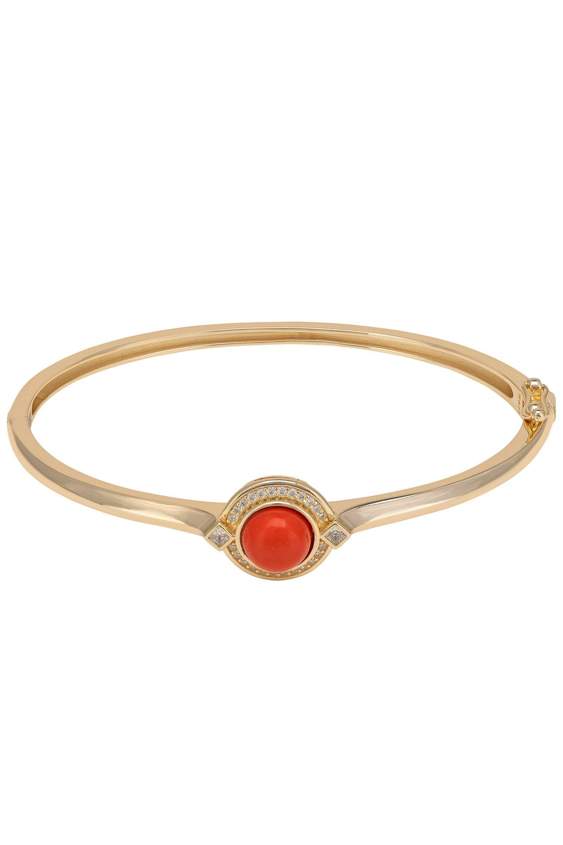 Clara Bow Bangle Coral Gold-2