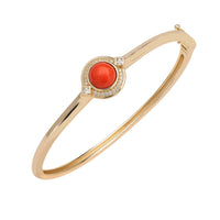 Clara Bow Bangle Coral Gold-0