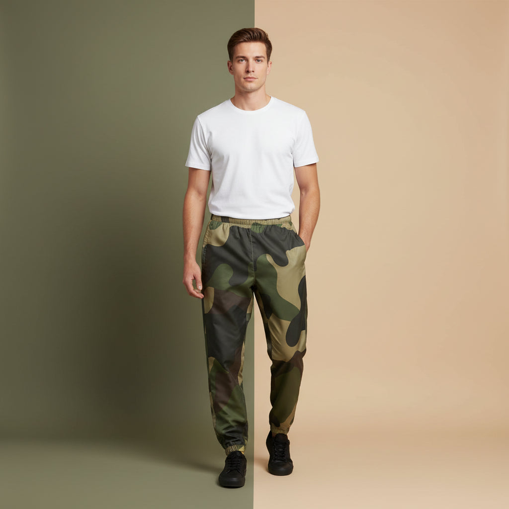 Camo Track Pants | Unisex All-Over Print Streetwear Joggers