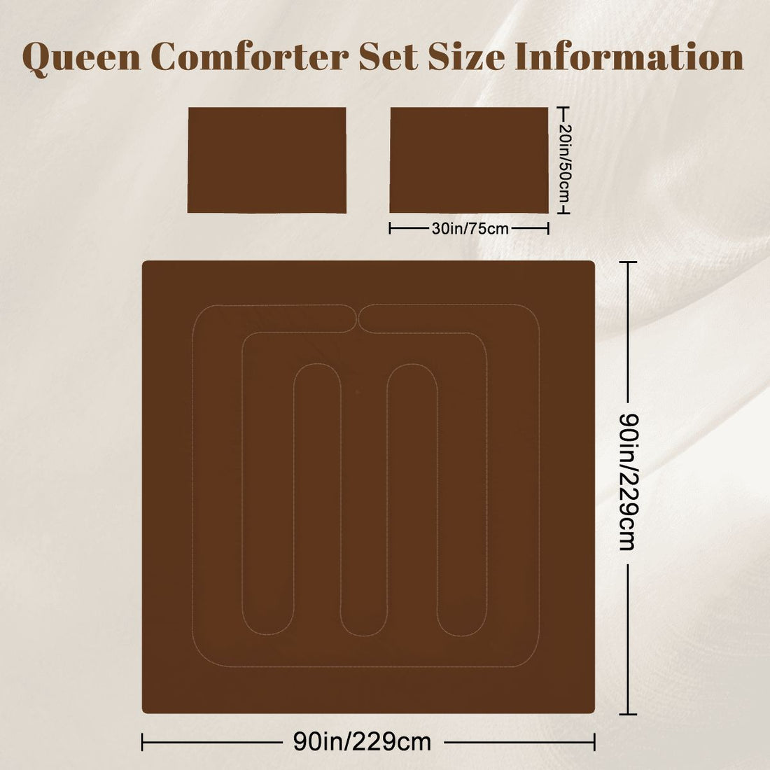 Queen Brown Comforter Set