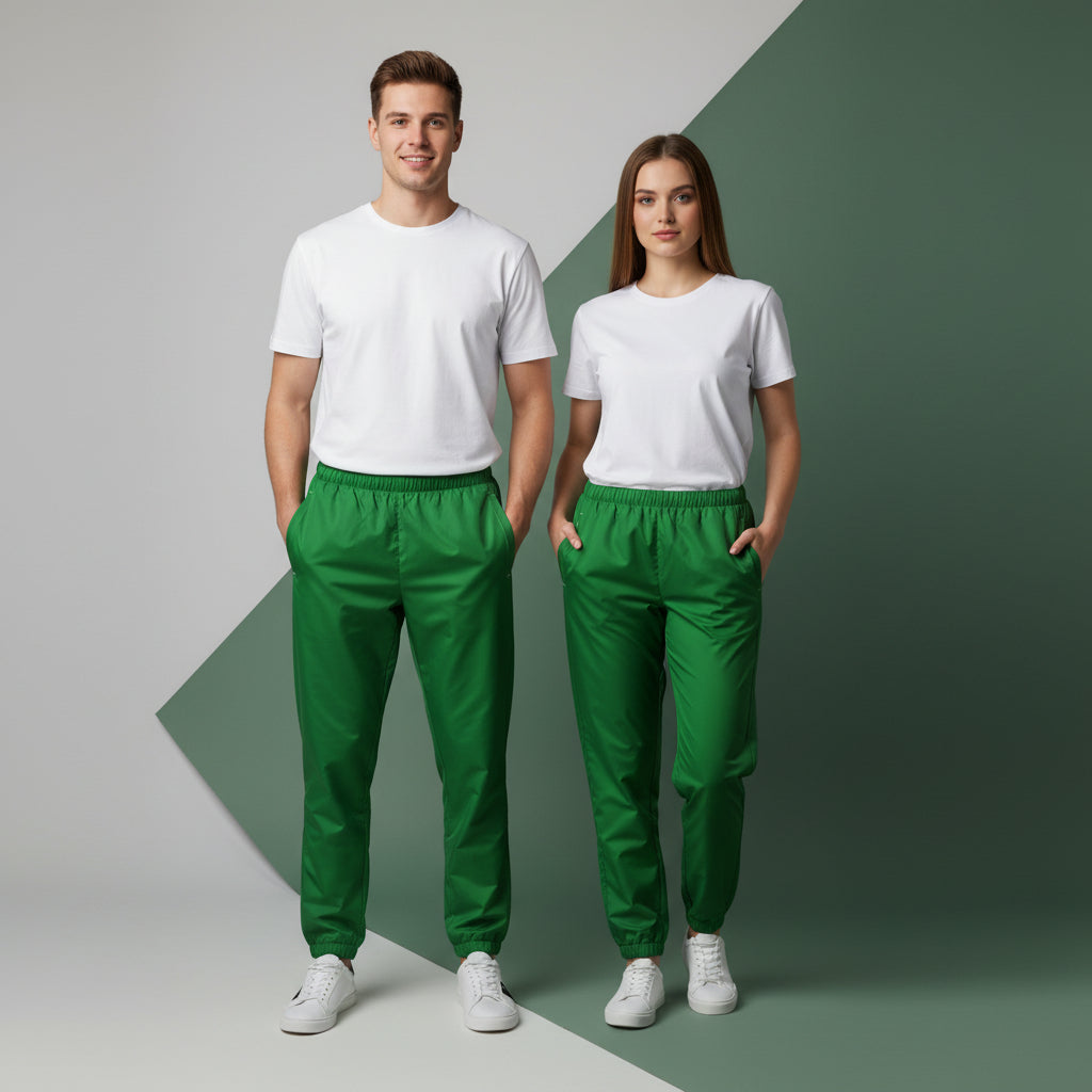Dark Green Track Pants | Unisex All-Over Print Streetwear Joggers