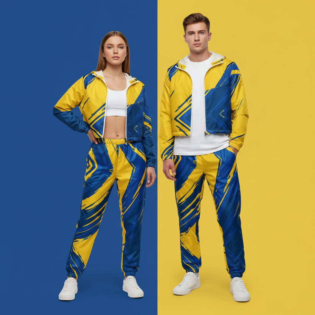 Blue Yellow Windbreaker | Women&