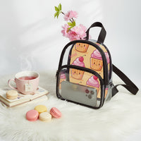 Personalized Clear Backpacks | Custom Yellow Cupcake Print