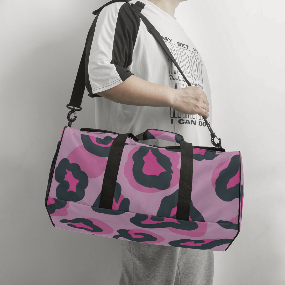 Pink Duffle Bag Leopard Print