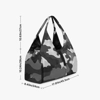 Men's and Women's Black Camo Gym Bag in Canvas