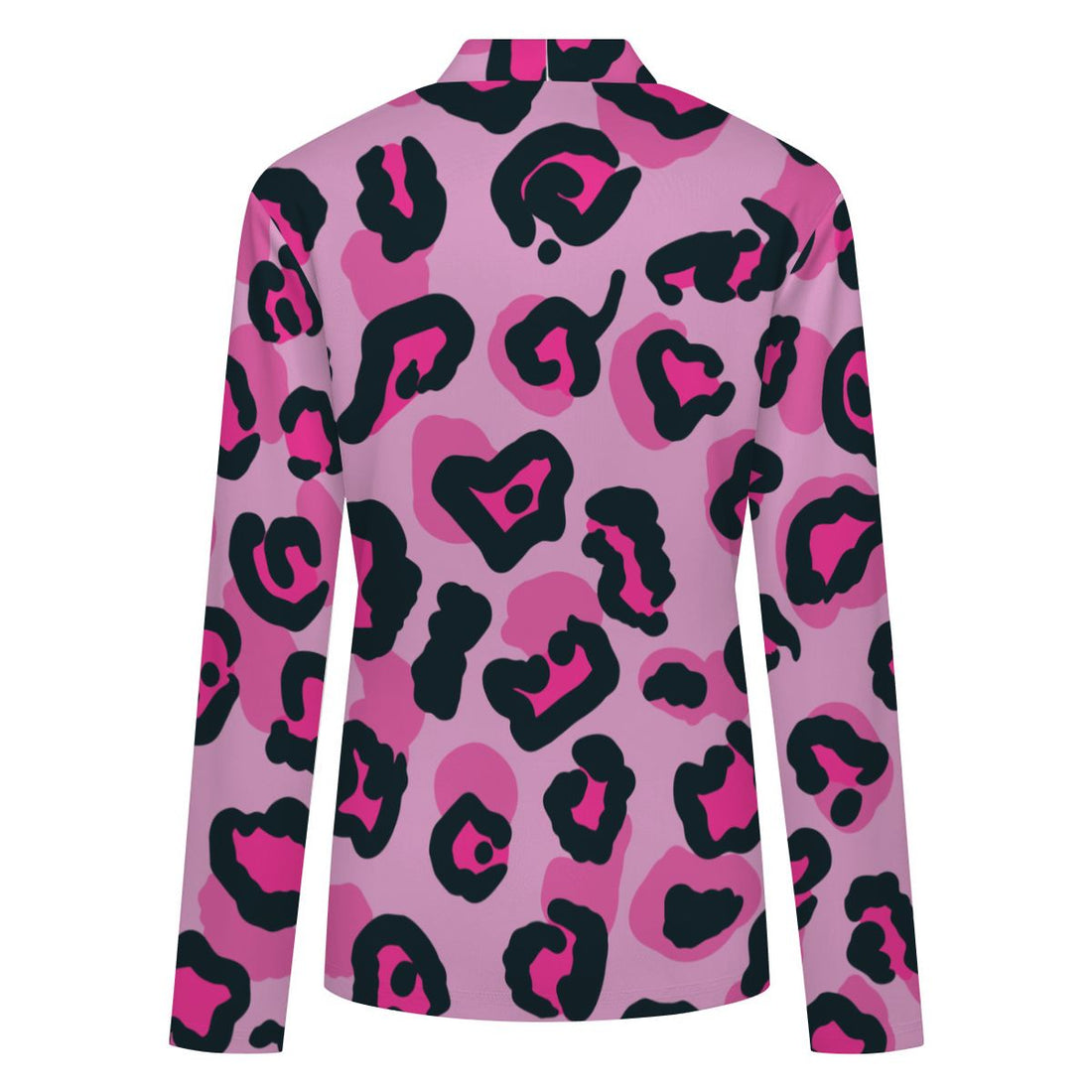 Pink Leopard Print Buttoned Cardigan