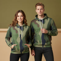 Classic Woodland Green Camo Hoodie | Unisex Streetwear Pullover