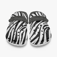 Women's Zebra Print Fluffy Clogs With Fleece Lining Ladies Shoes