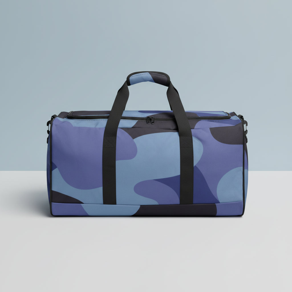 Camo Duffle Bag | Blue Large Mens Travel & Gym Bag