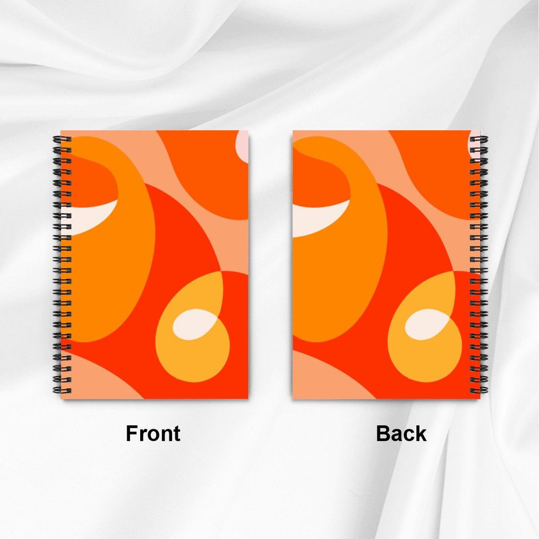 Orange Abstract Pattern A5 Spiral Notebook