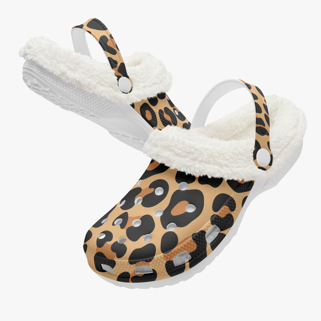 Leopard Print Clogs Unisex Funky Work Shoes