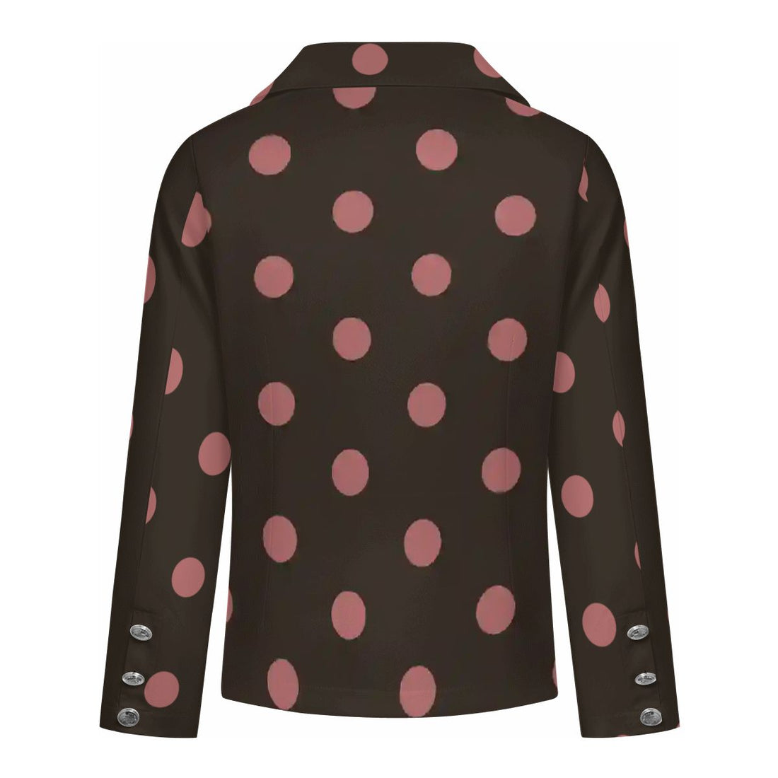 Brown Polka Dot Blazer Women&