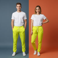 Yellow Track Pants | Unisex All-Over Print Streetwear Joggers