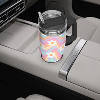 Daisy Floral Multi Coloured 40oz Stainless Steel Tumblers